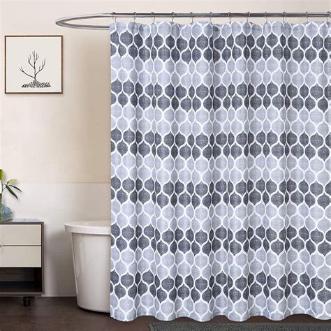 Fabric Name: Microfiber. . Geometric shower curtain